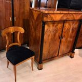 Large Biedermeier Half-Cabinet in Ebonized Walnut, South Germany, 1820