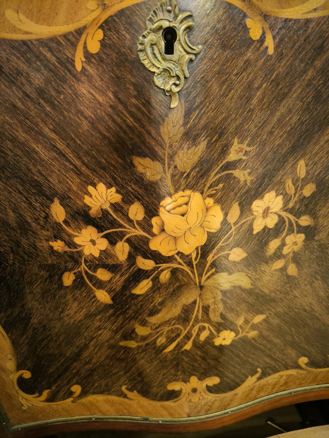 Small marquetry lady's writing desk, circa 1870