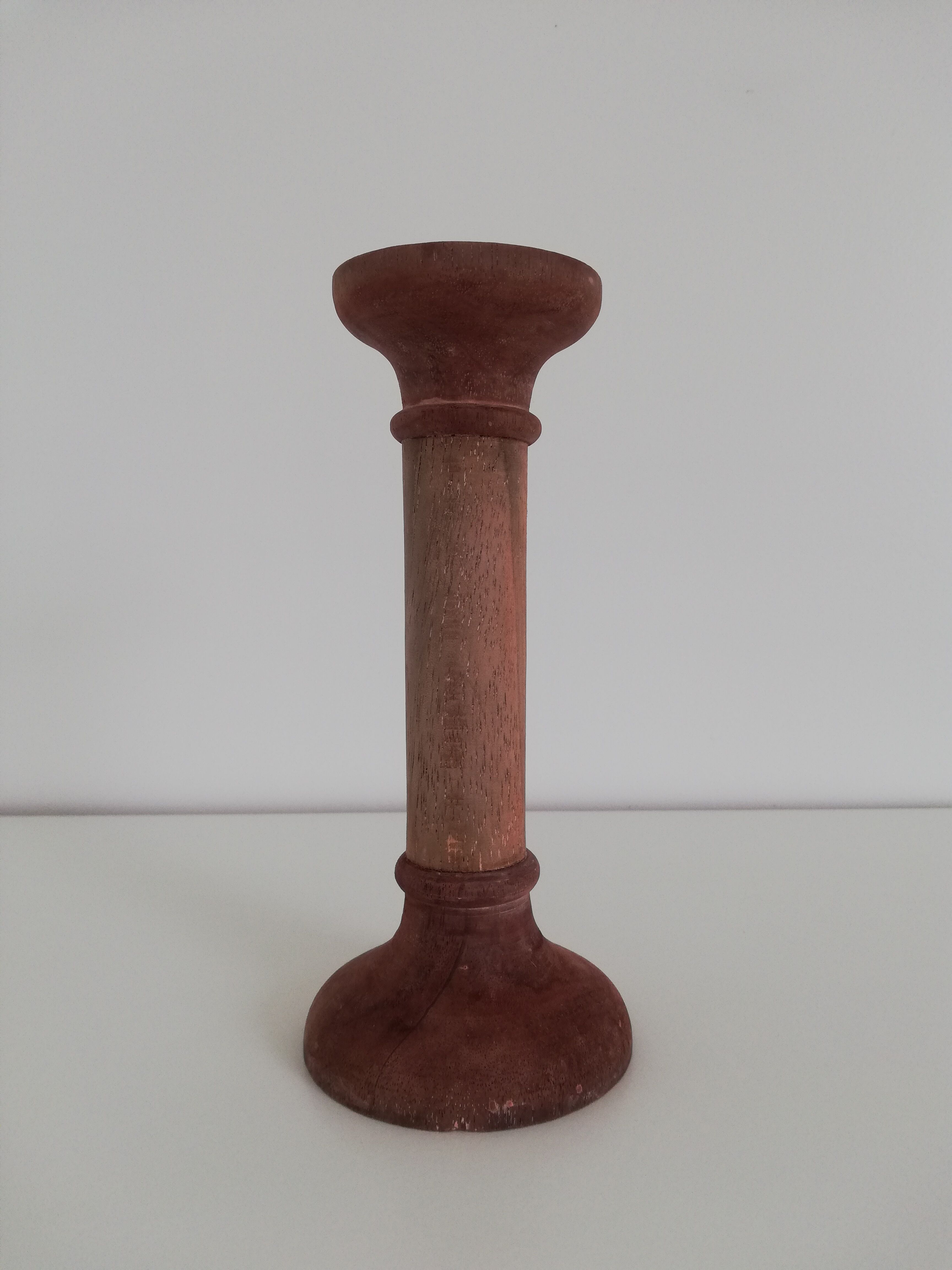 Vintage wooden candle holder
