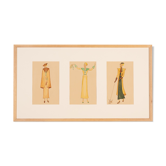 Esquisses de mode Art Déco, gouache sur papier, 93 x 52 cm