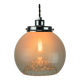 Mid-Century Italian Chrome and Murano Glass Pendant Lamp