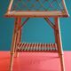 Rattan serving trolley
