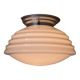 Round ceiling light, white opaline glass, antique lighting fixture