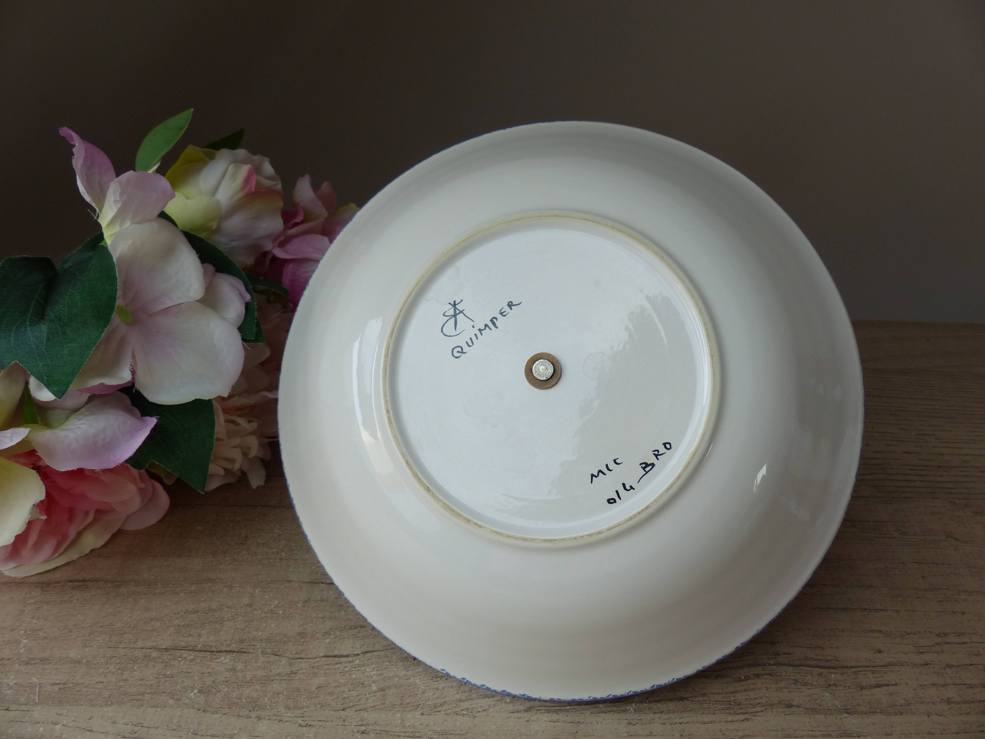 Former Quimper Earthenware Servant Floral Decor