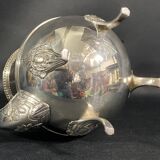 Théière en métal argenté ercuis décor frise de rang perles style louis xvi