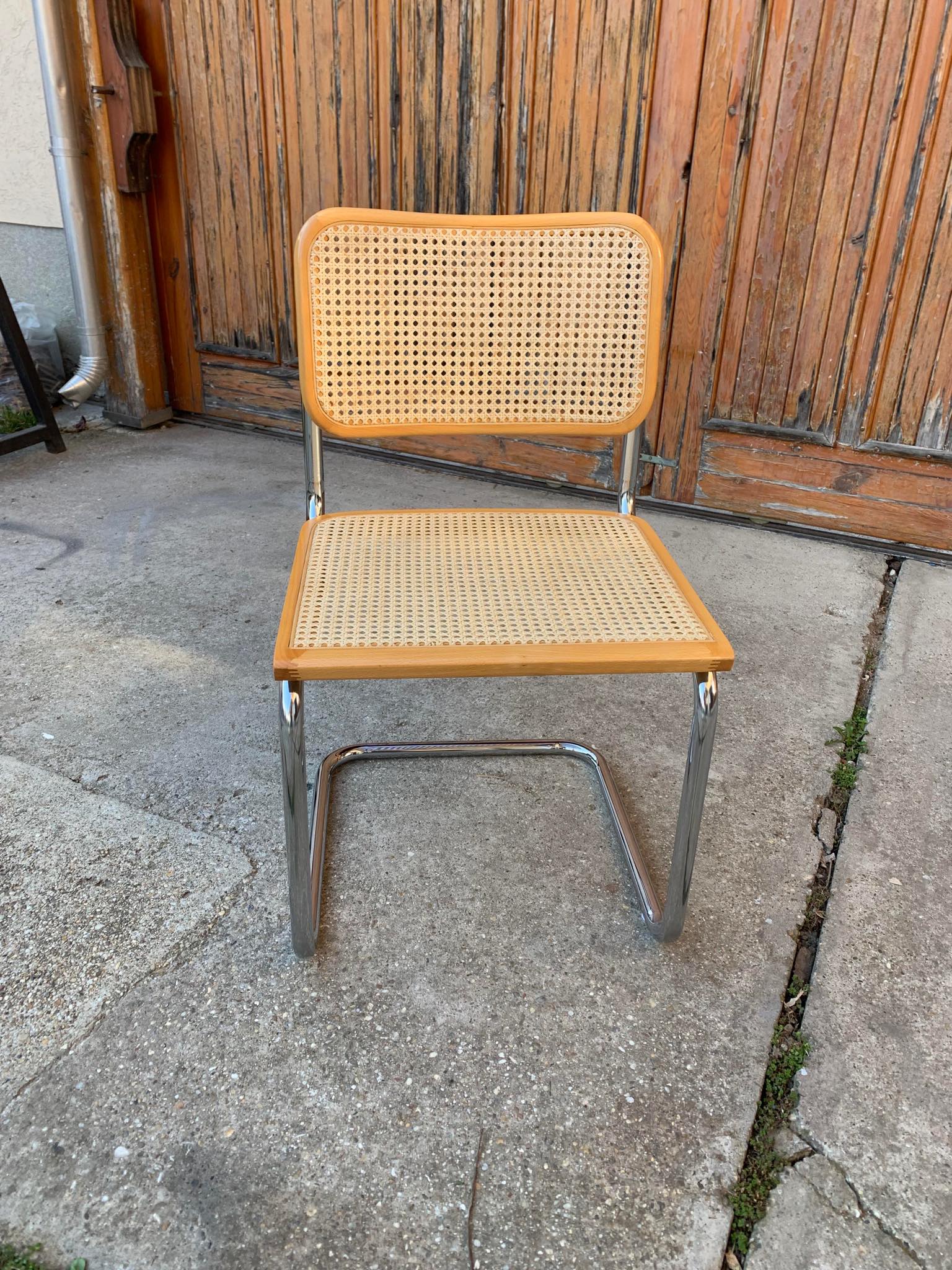 Mid-century Italian B32 Cesca chair by Marcel Breuer, 1970s