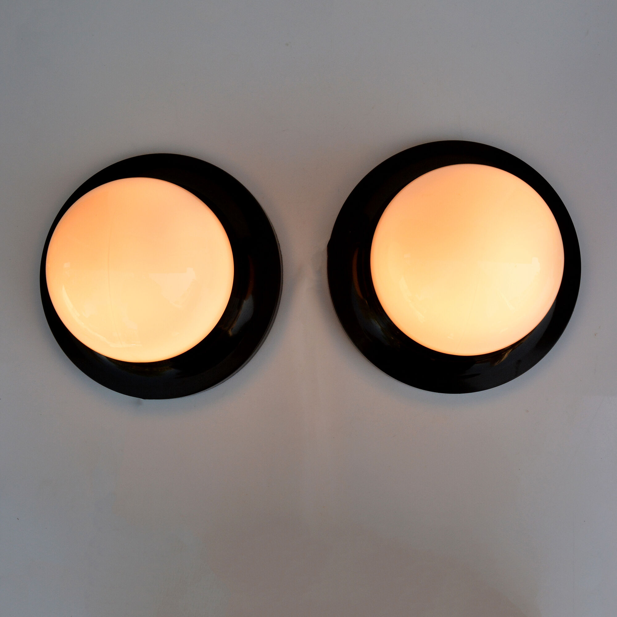 1970s a minimalist pair of plafonds, Polam Radom, Poland