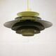 Green Danish Pendant Lamp | Kurt Wiborg Verona, 1970s Mid-Century