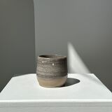 Large gray Indonesian ceramic mug