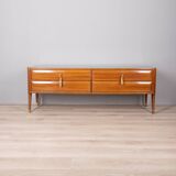 50s vintage sideboard sideboard in wood, brass and glass italian design