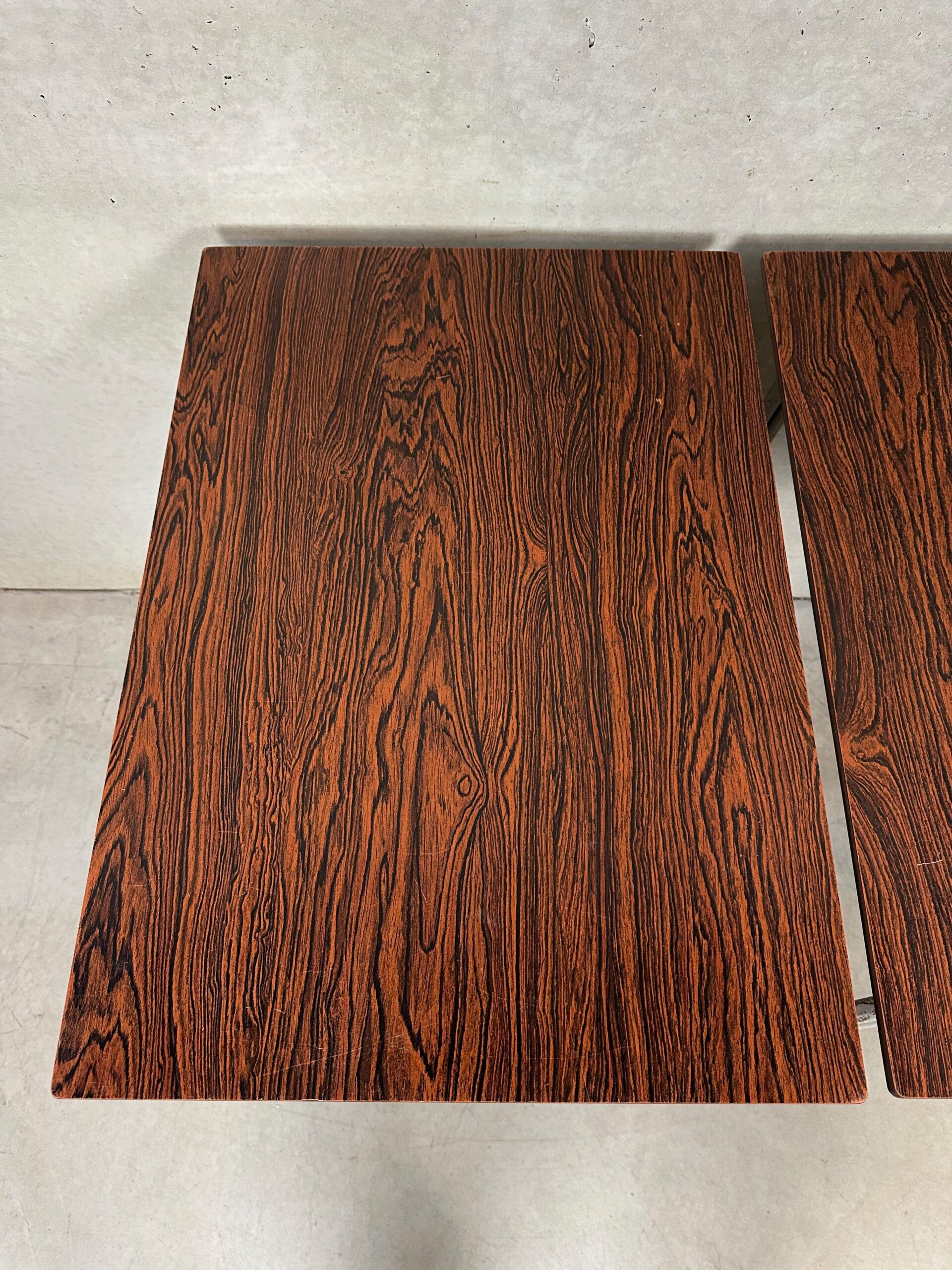 Vintage industrial school tables – steel and composite