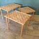 Tables gigognes en osier et rotin