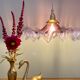 Vintage glass lampshade suspension