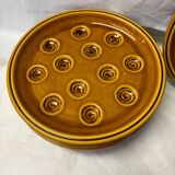 Set of 6 snail ceramic plates