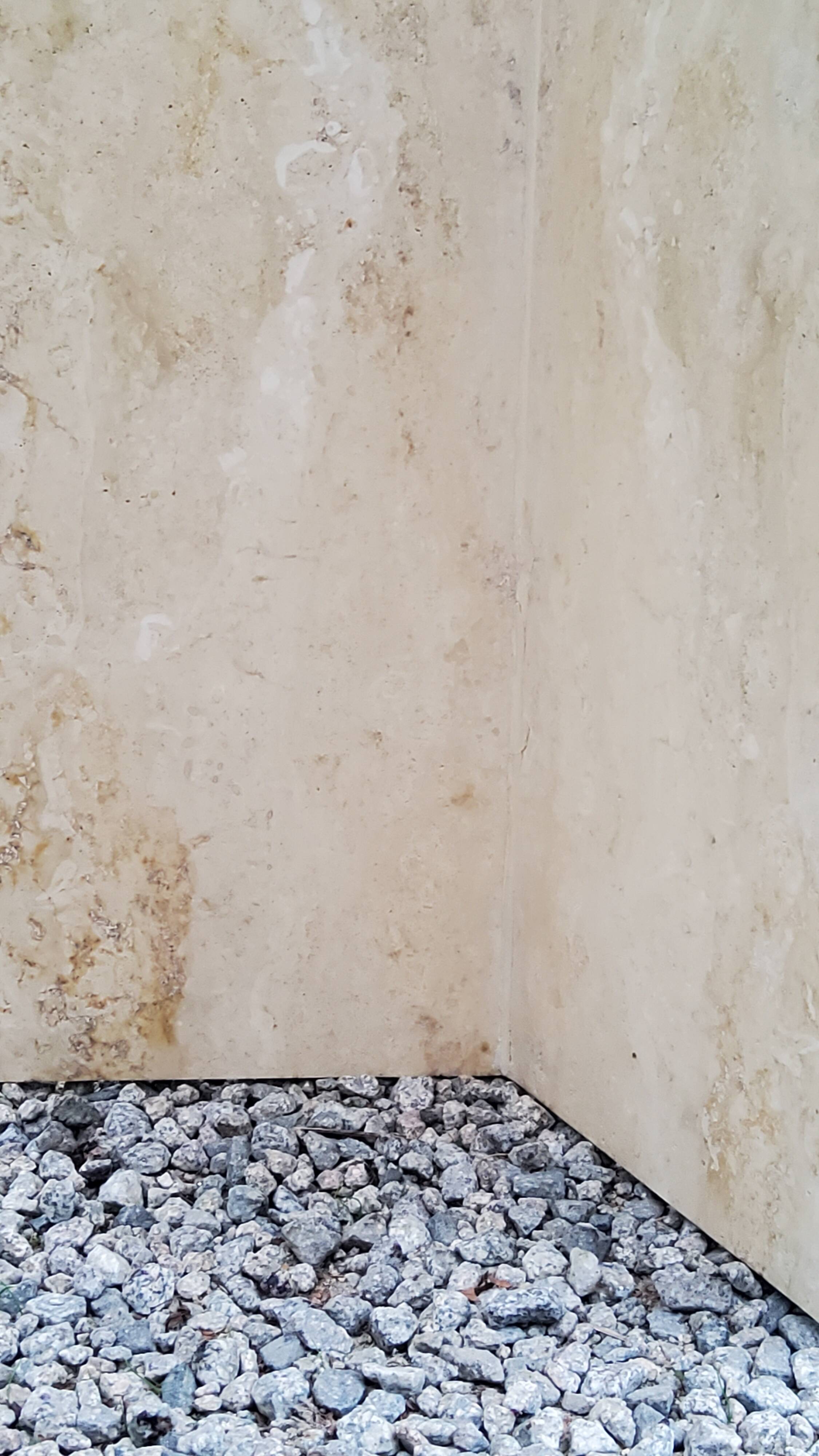 70s travertine and smoked glass designer coffee table
