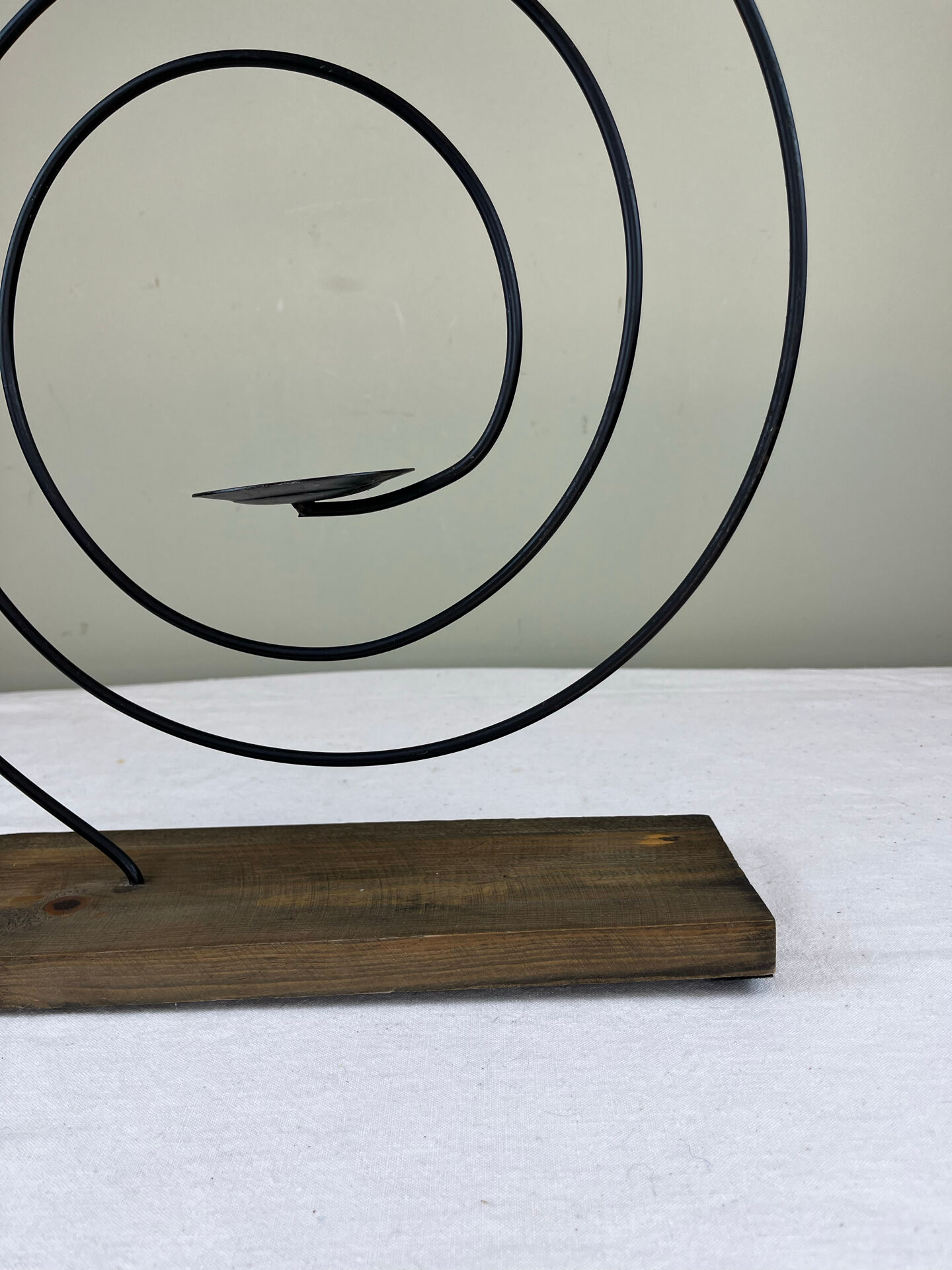 Sculptural spiral candlestick