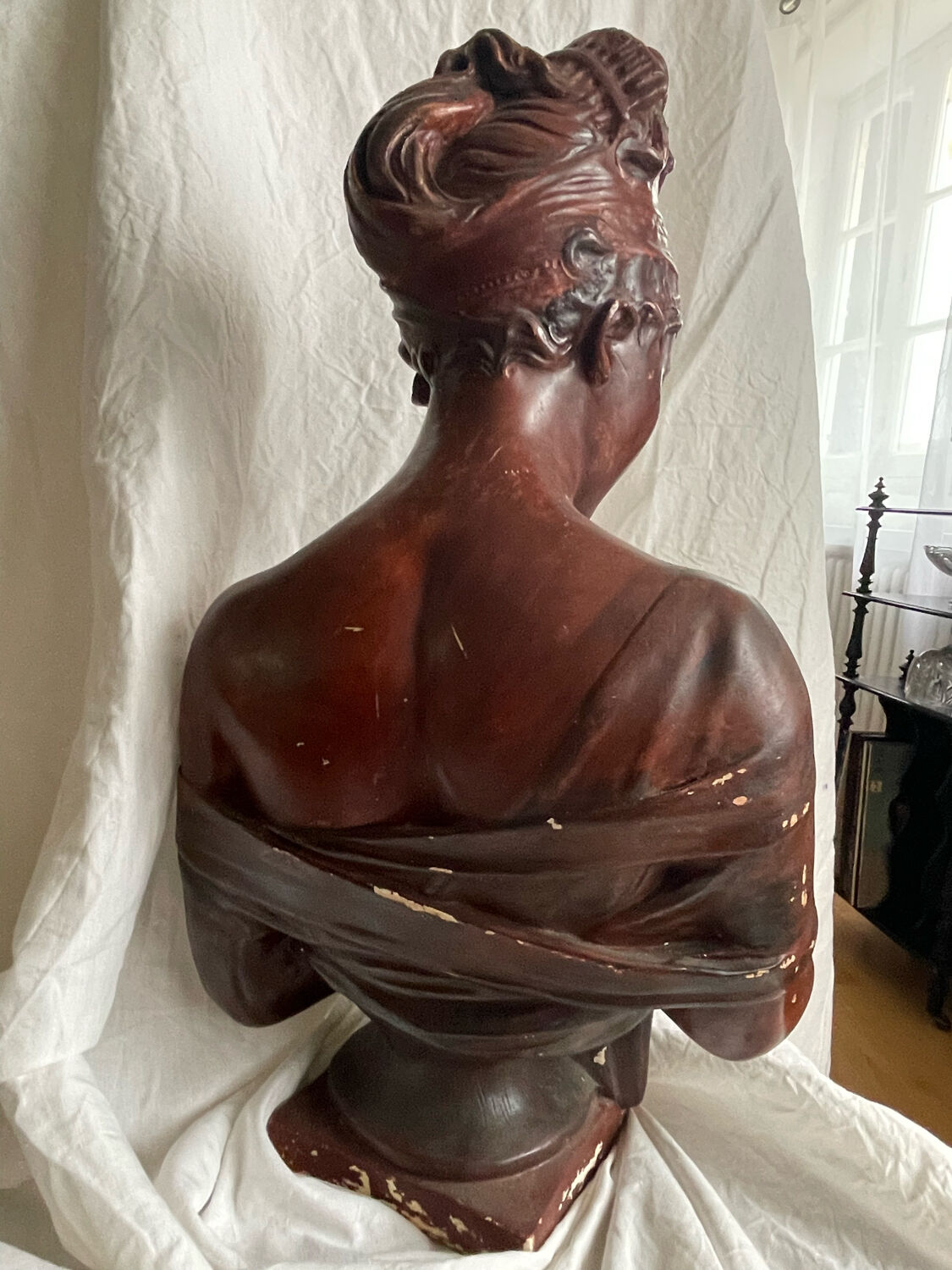 Bust of the Recamier in painted plaster