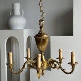 Lustre classique doré à 5 bras de lumière