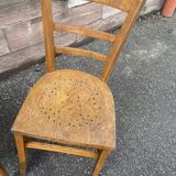 lot 4 Chairs bistro mismatched curved wood