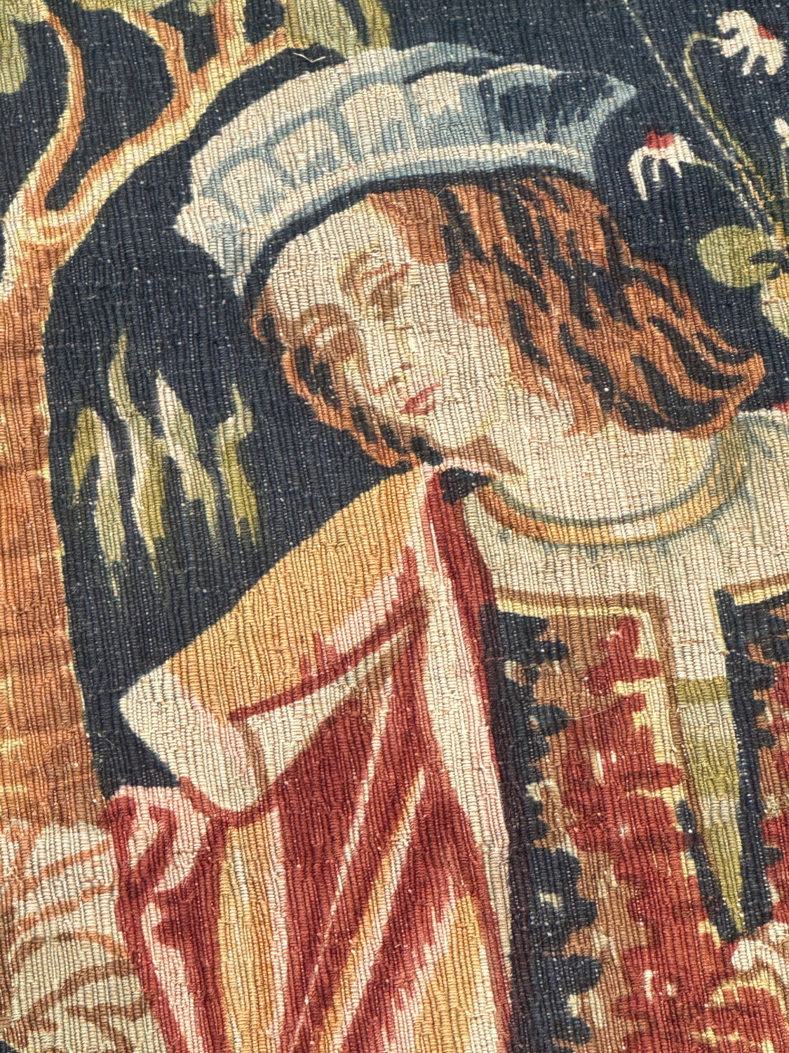 Hand-screen printed tapestry "concert of fountains"