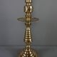 Old yellow copper neck candle holder