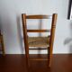 Chaise bois paillée enfant vintage