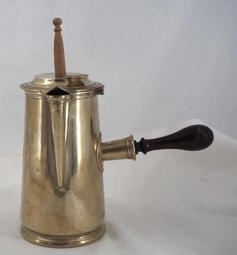 Christofle large chocolate pot marked with the shipping company Chargeurs Réunis.