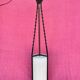 LAMP/IRON SUSPENSION FORGED OPAQUE WHITE GLASS CYLINDRICAL TUBE