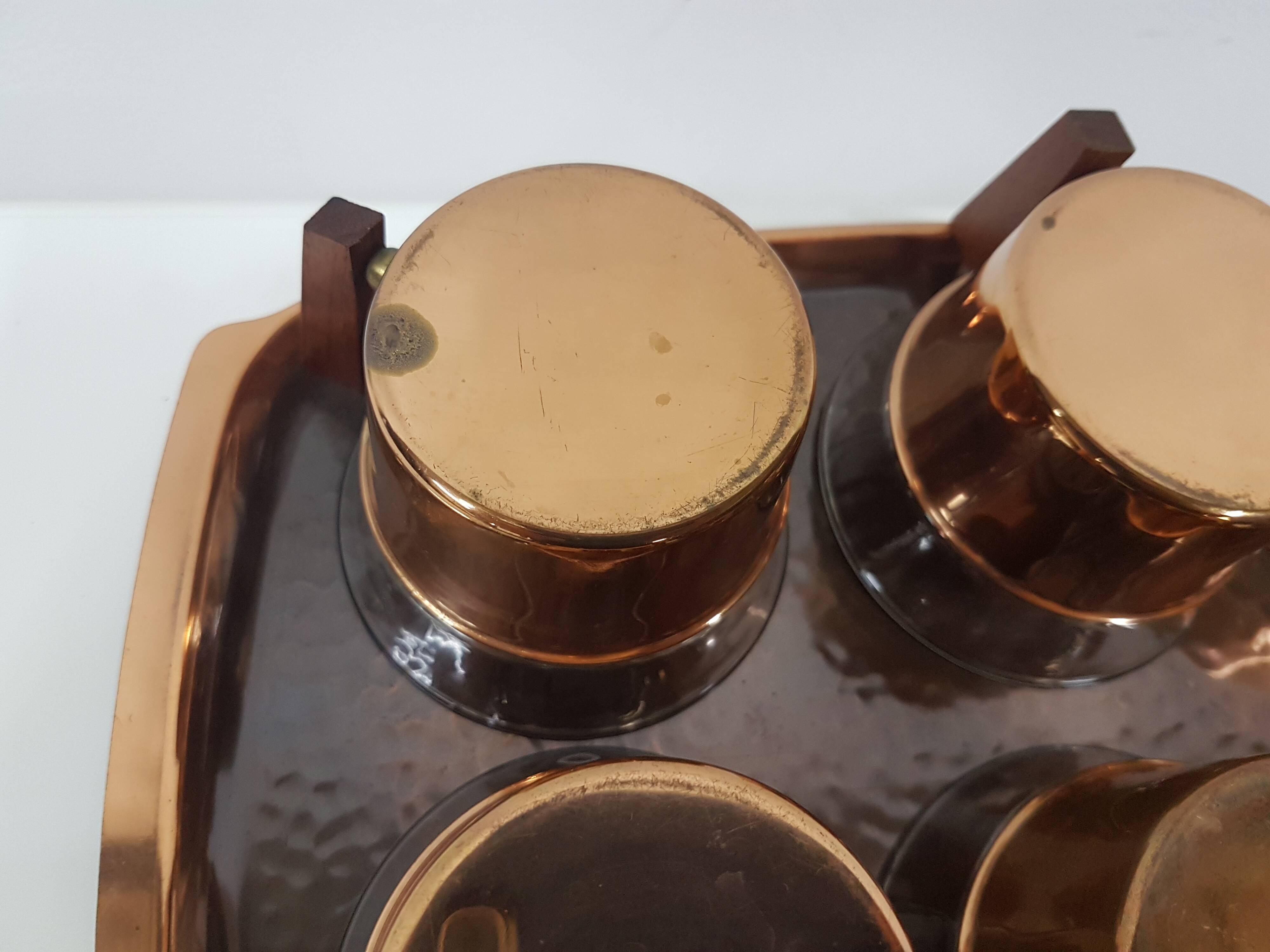 Set of glasses with a tray, Schott Mainz, Jenaer Glas, Germany, 1960s.