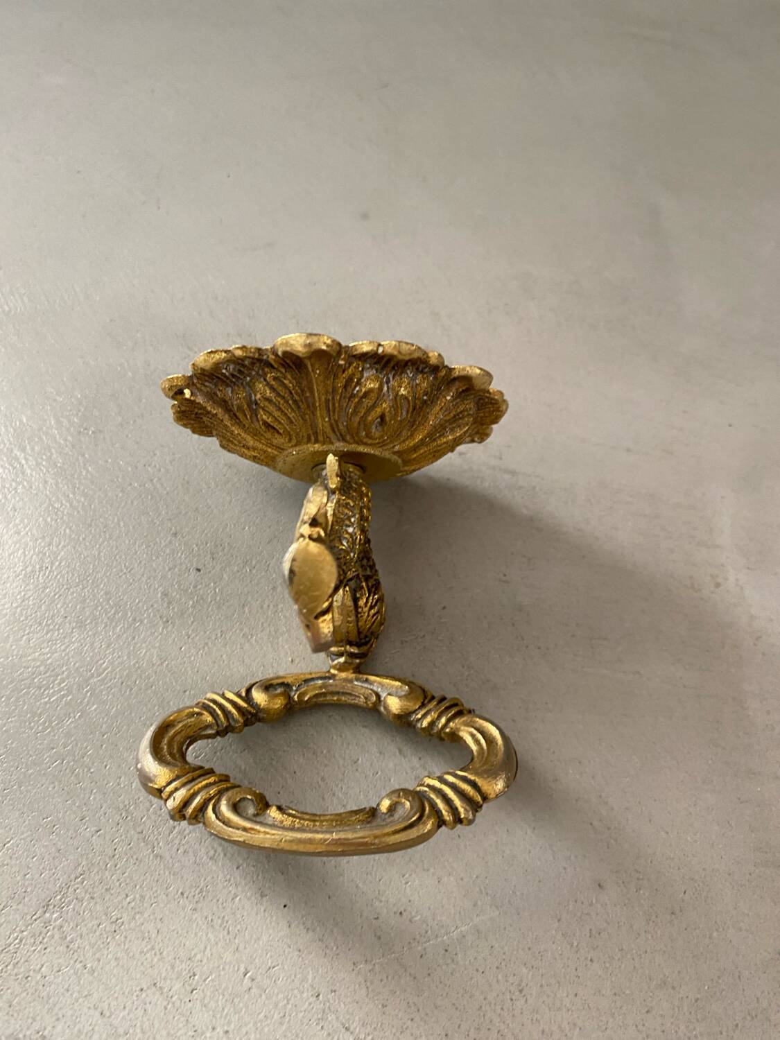 Vintage golden brass dolphin coat rack