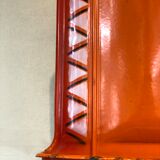 Ladle holder in vintage orange enamelled sheet metal