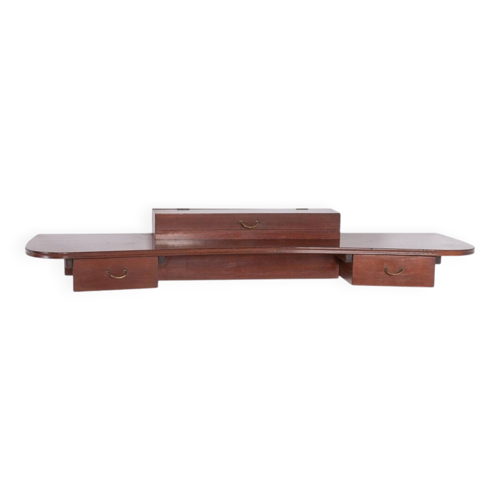 Étagère-console murale danoise moderne du milieu du siècle par Frode Holm pour Illums Bolig