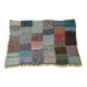 Vintage Plaid Knitted Wool 205 x 150 cm TBE