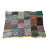 Vintage Plaid Knitted Wool 205 x 150 cm TBE