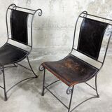 4 fauteuils en fer forgé
