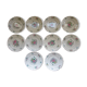 10 earthenware plates from lunéville kg, keller and guerin, model reverbere