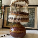 Stoneware lamp La Borne signed Migeon