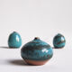 Trio of green miniature ceramics Antonio Lampecco