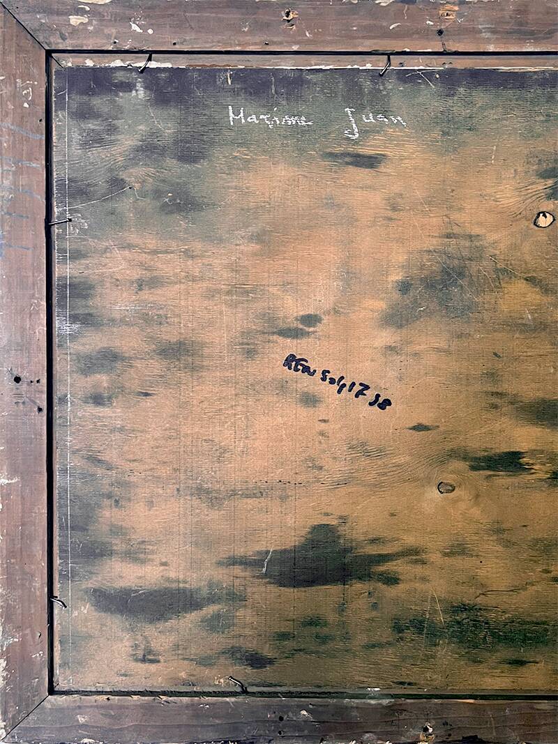 Painting “Wooded Landscape”, Oil on panel