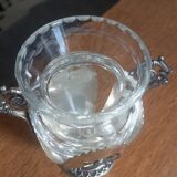 Miniature silver and crystal vase