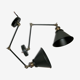 Paire d'appliques 2 bras style industriel