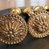 Antique brass curtain tiebacks - Set of 4
