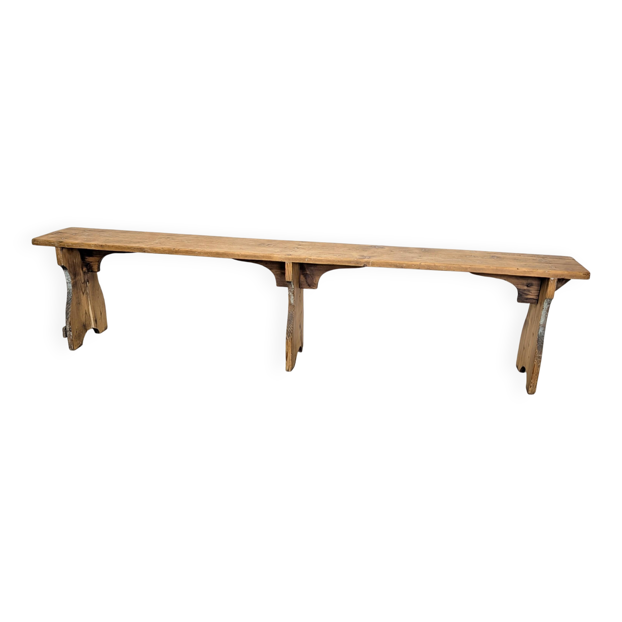 Grand banc de ferme en pin