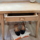 Bedside table 60s scandinavian wooden foot compass