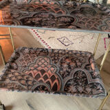 Folding service with wheels