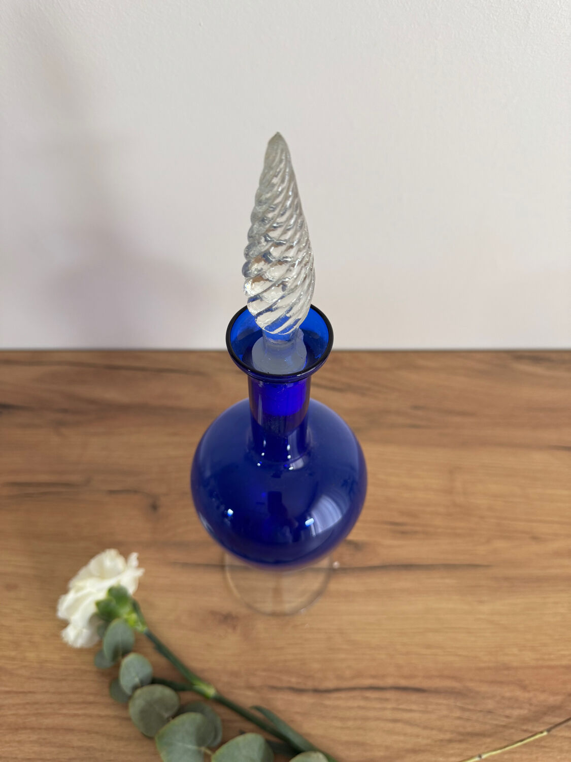 Carafe vintage bleu