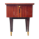 Vintage wood and brass bedside table, 1950s