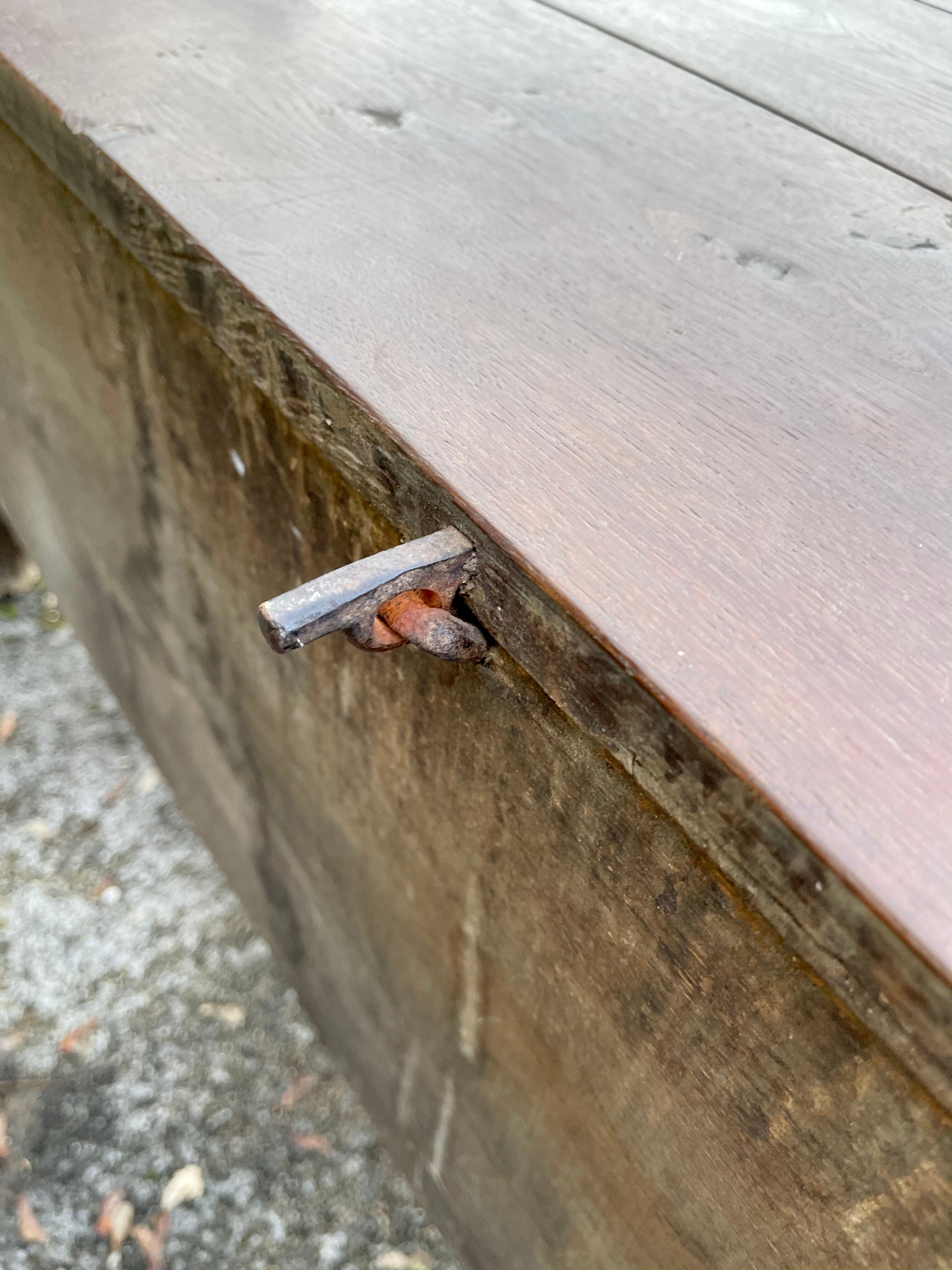 Chest , old 18th century oak