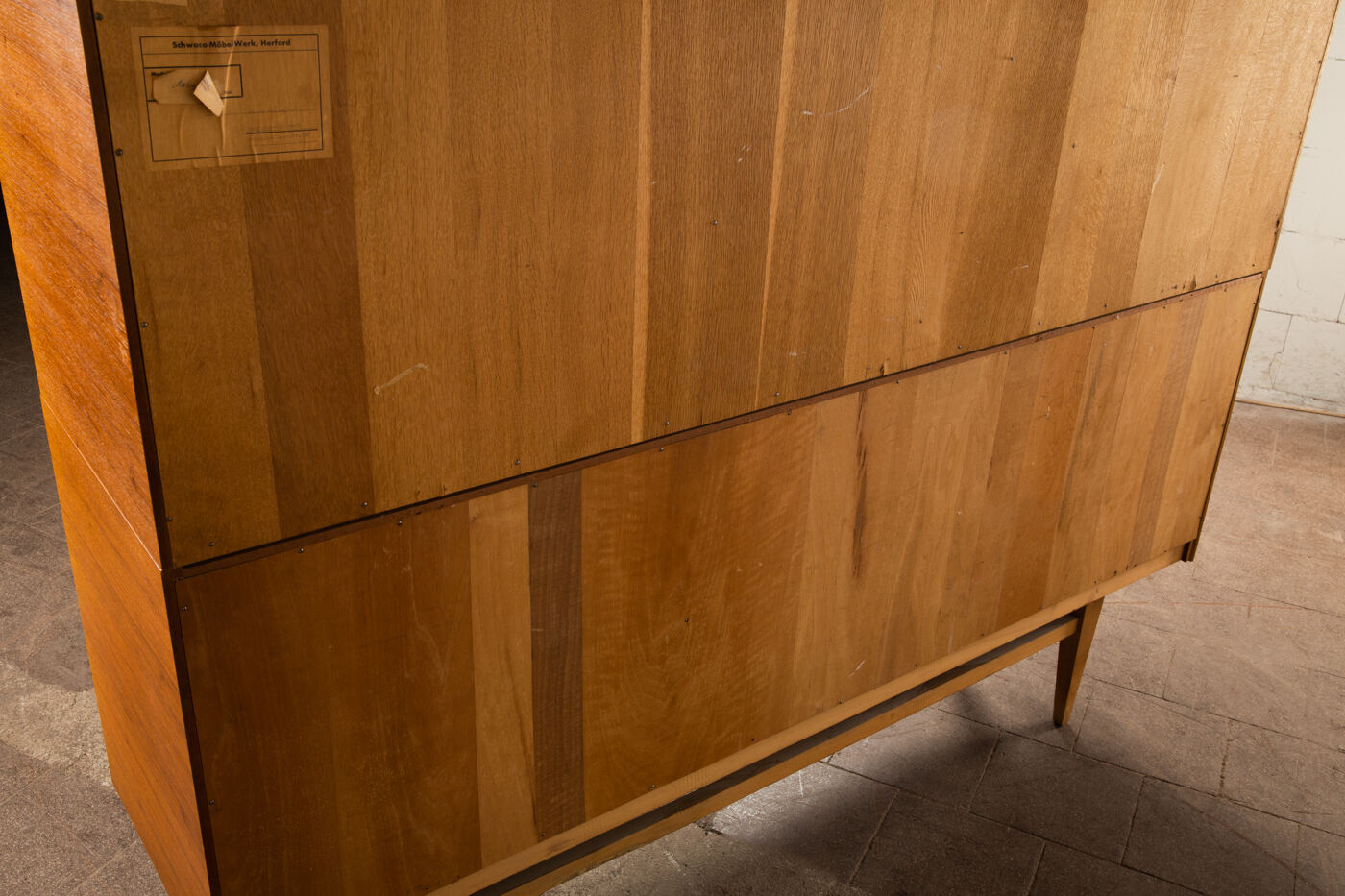 High wooden and glass line of the 60s