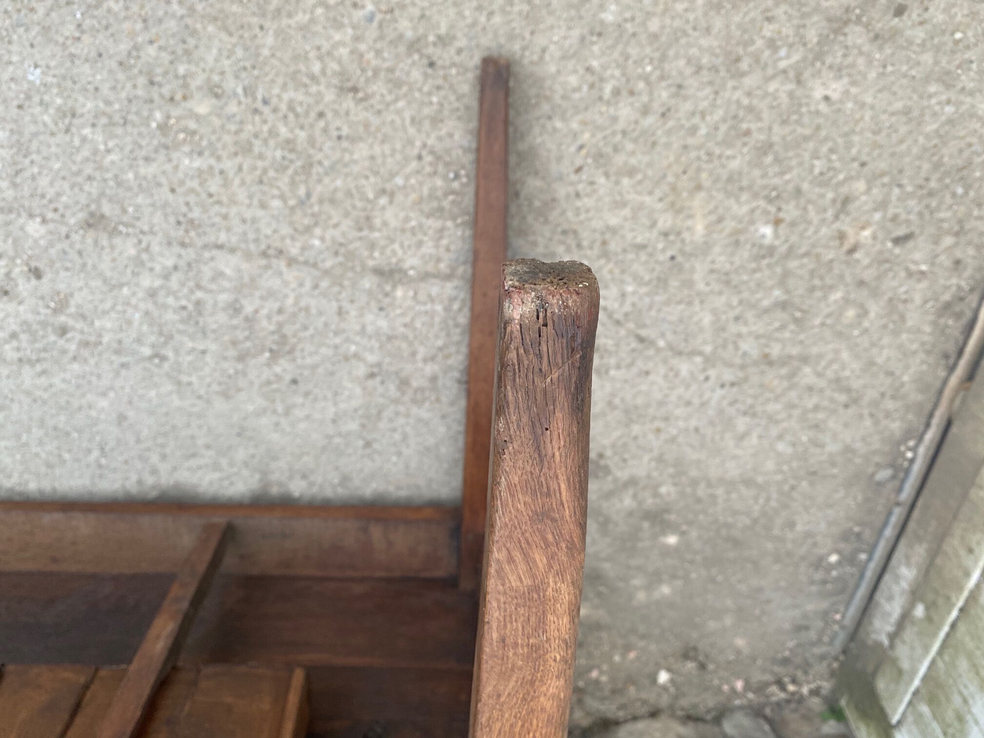 Solid oak farmhouse table with 2 drawers 1900
